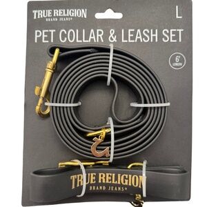 True Religion Pet Collar & leash set